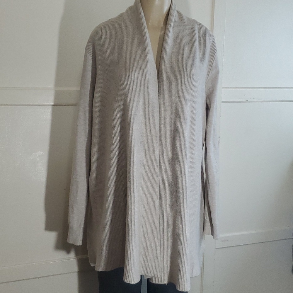 Cyrus Women's Beige Relaxed Fit Open Cardigan Size XL